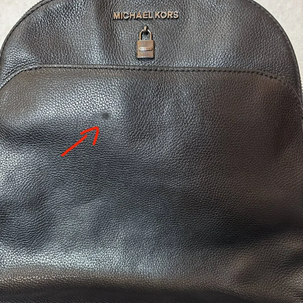 Michael Kors Adele Leather Backpack Bag Black